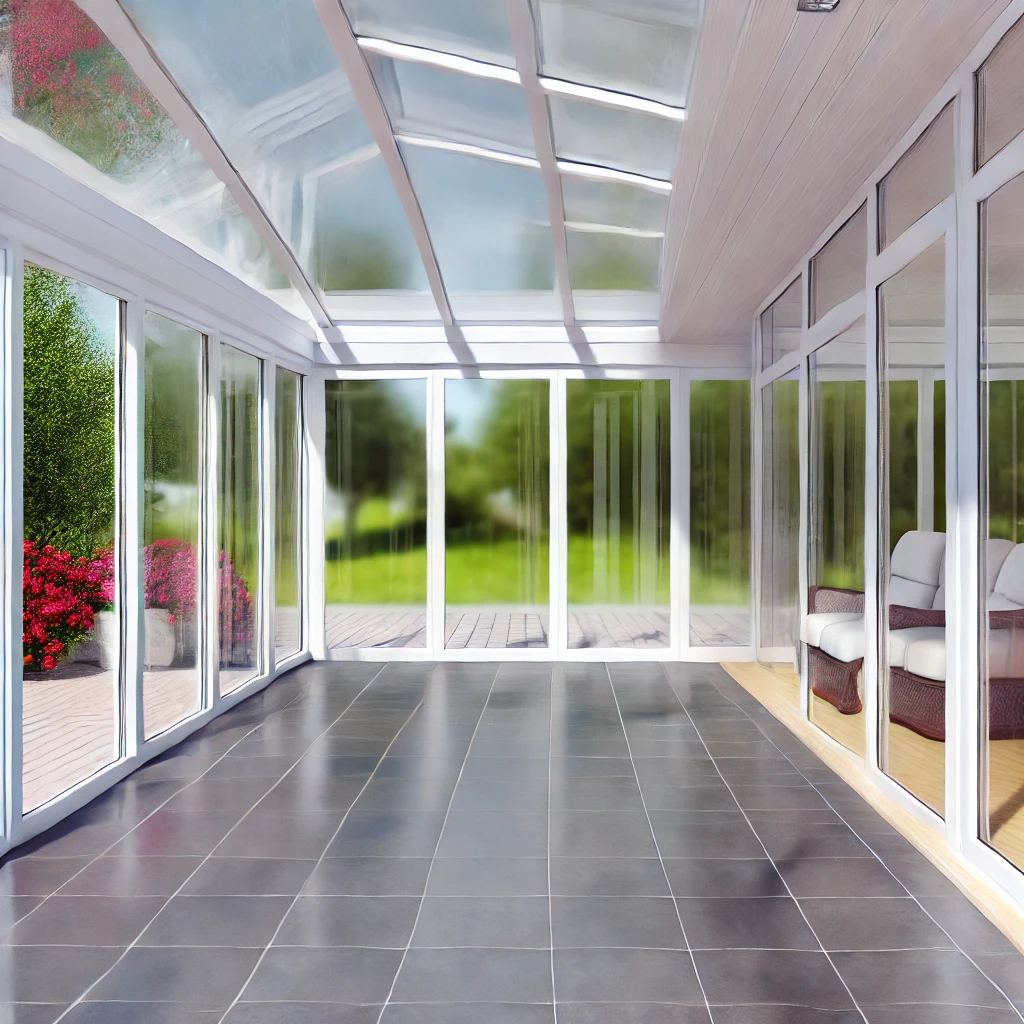 Heavy duty aluminum sunroom and conservatory enclosure